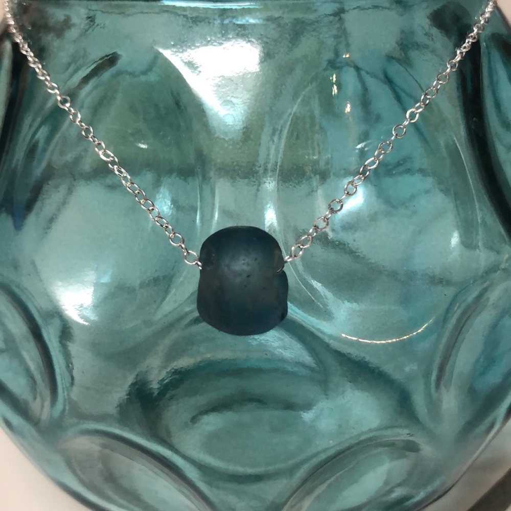 Handmade Recycled Glass Bead Necklace